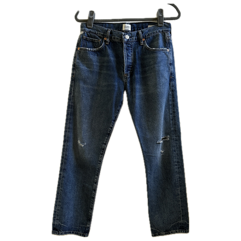 Citizens of Humanity Emerson Slim Boyfriend Jeans Women 26 Blue Distressed Denim